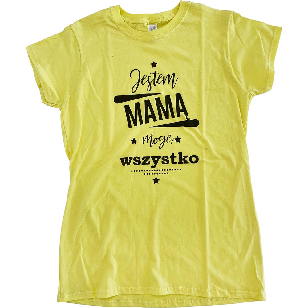 koszulka żółta damska Jestem mama mogę wszystko