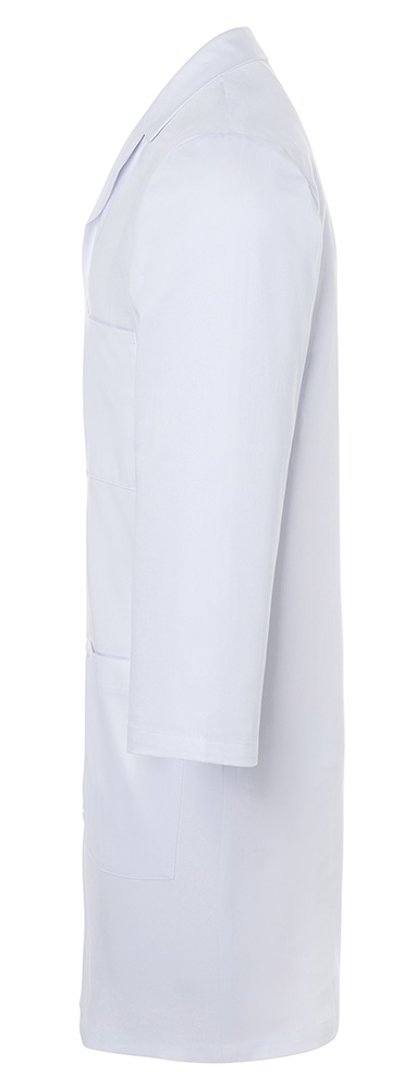 fartuch męski, medyczny, laboratoryjny, widok z boku