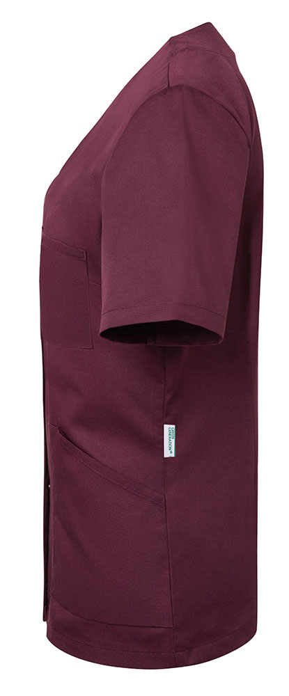 tunika damska rozpinana, widok z boku