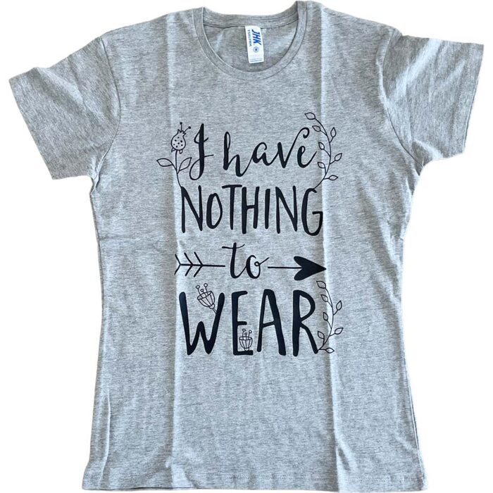 Koszulka damska szary melanż I ave nothing to wear M