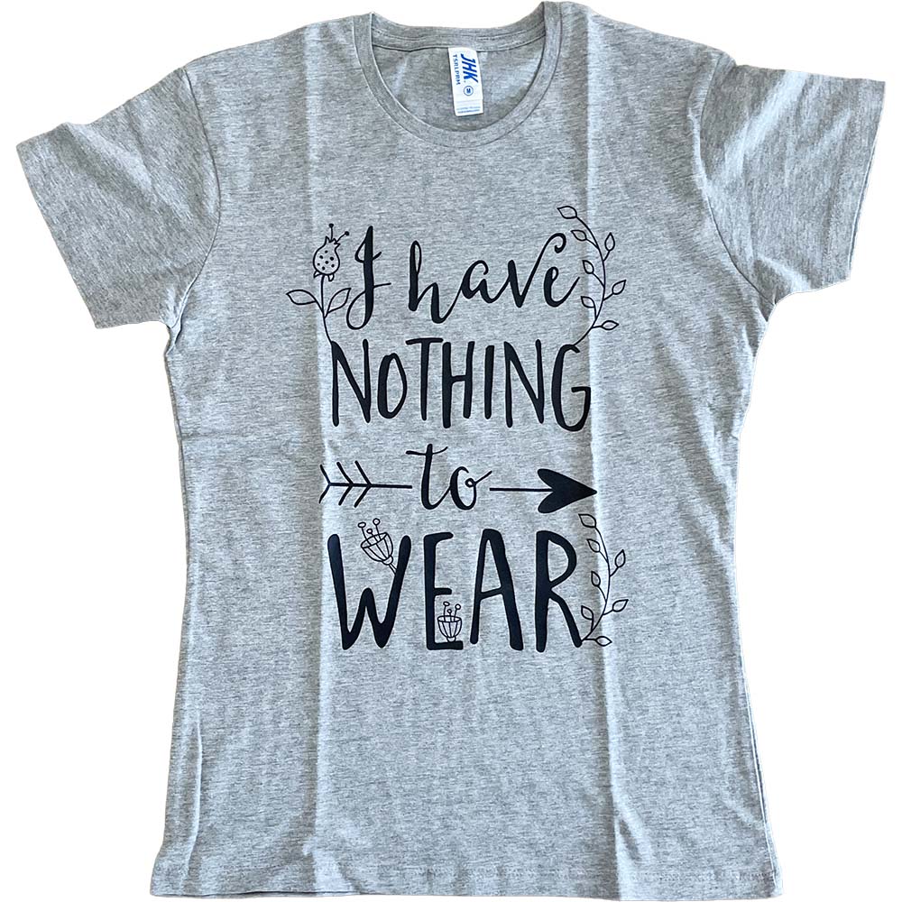 Koszulka damska szary melanż I ave nothing to wear M