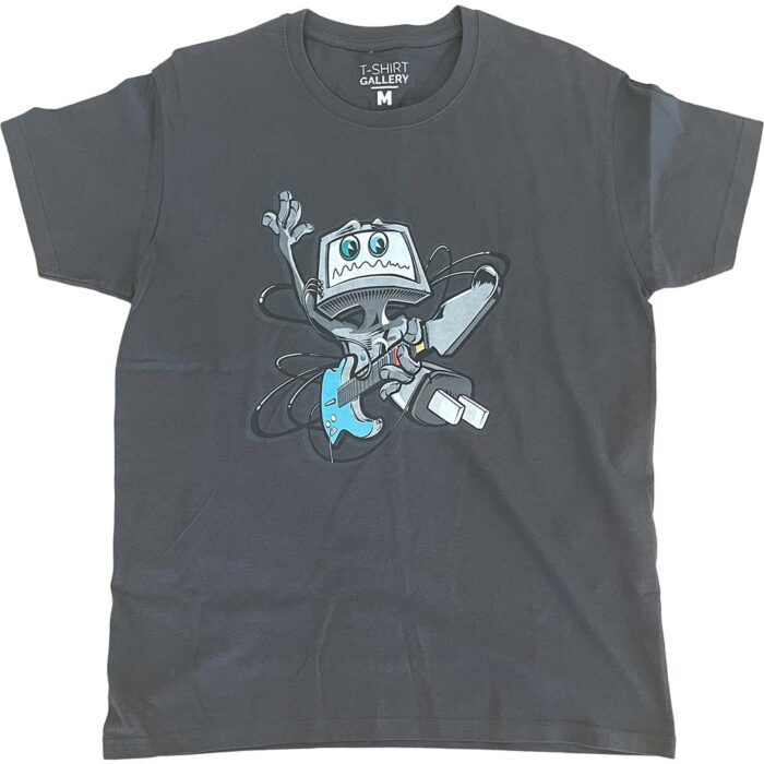 Koszulka męska szary ciemny Elektryczna gitara M