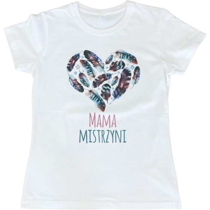 Koszulka damska biała Mama mistrzyni M