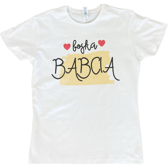 Koszulka damska Boska babcia biała XL
