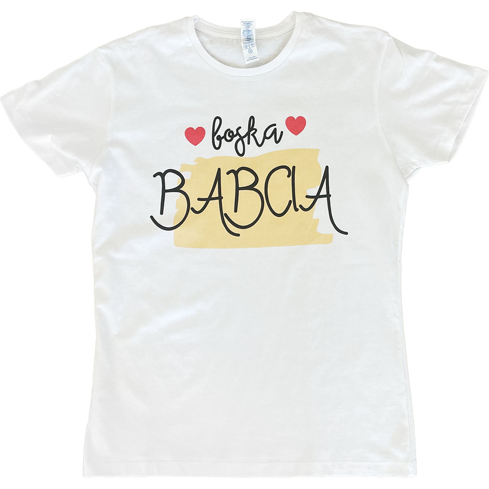 Koszulka damska Boska babcia biała XL