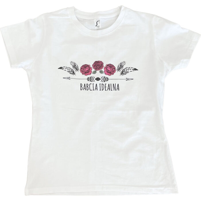 Koszulka damska Babcia idealna biała L