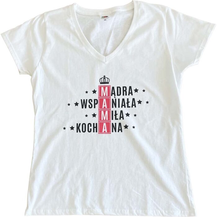 Koszulka damska Mama mądra...kochana (krzyżówka) L