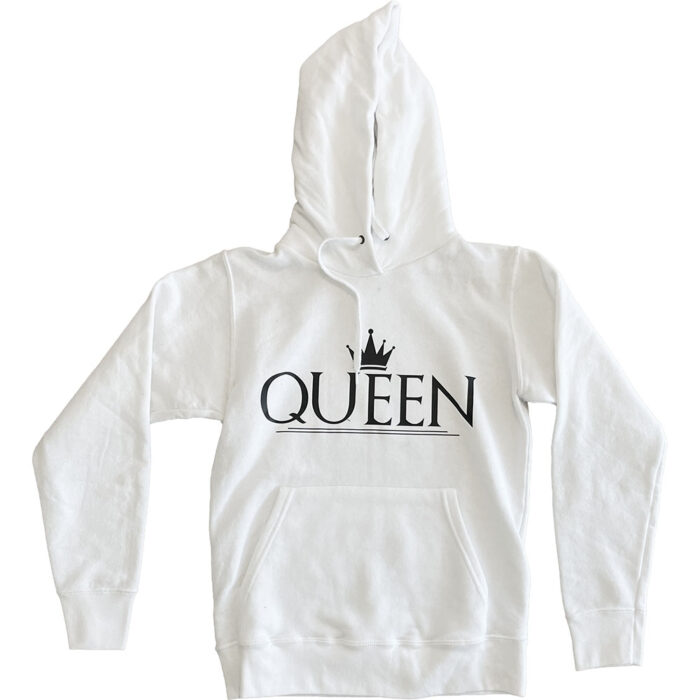 Bluza damska z kapturem Queen biała XS