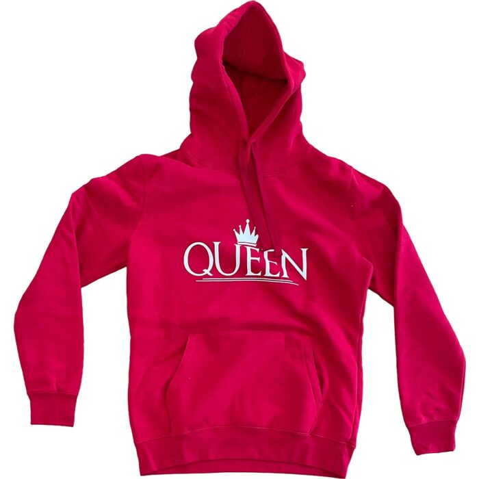 Bluza damska z kapturem Queen czerwona L