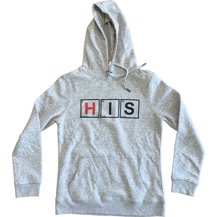 Bluza damska z kapturem szary melanż His premium M