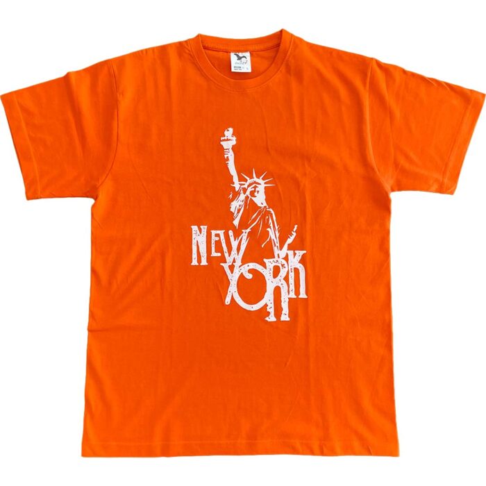 Koszulka męska Statua Wolności pomarańczowa L