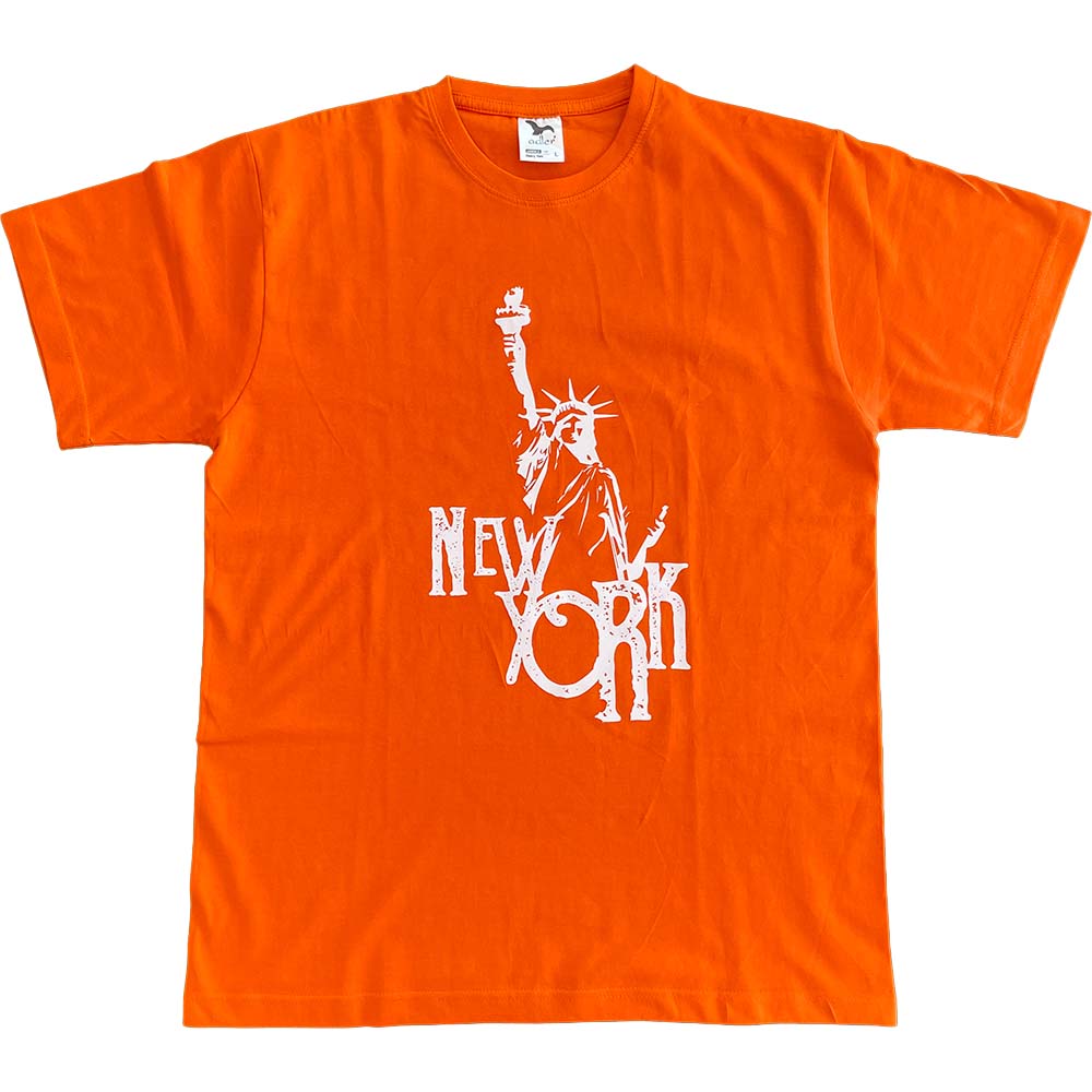Koszulka męska Statua Wolności pomarańczowa L