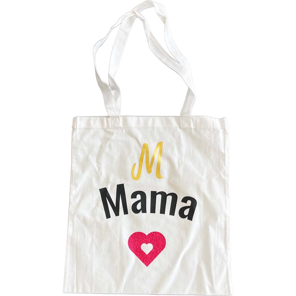 Torba bawełniana M mama biała