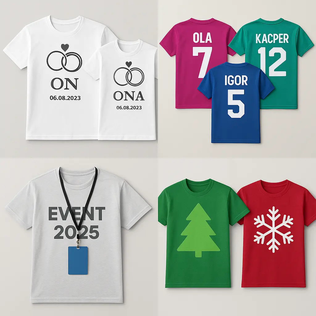 Przykładowe zastosowania: ślub, drużyna, integracja firmowa, święta