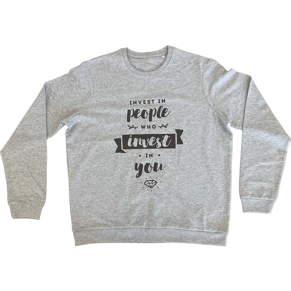 Bluza damska szary melanż Invest people who invest in you XXL