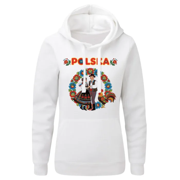 Bluza damska z kapturem Folk Polska