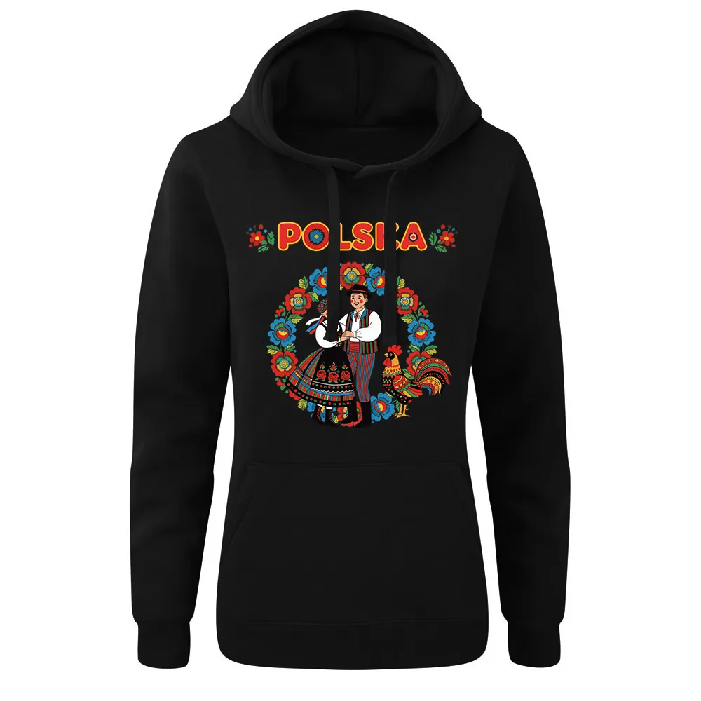 Bluza damska z kapturem FOLK POLSKA