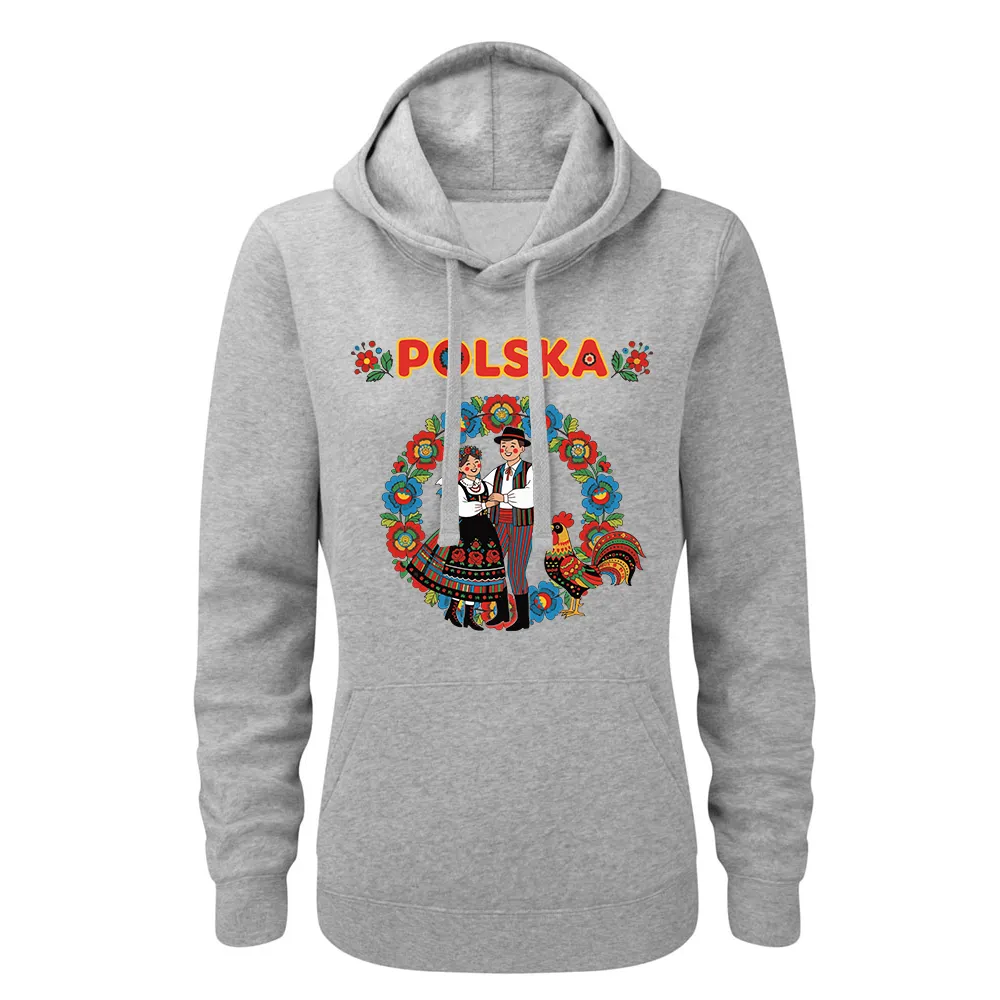 Bluza damska z kapturem FOLK POLSKA