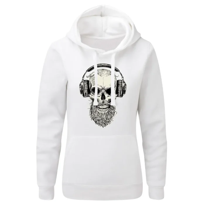 Bluza damska z kapturem BEARDED SKULL 01