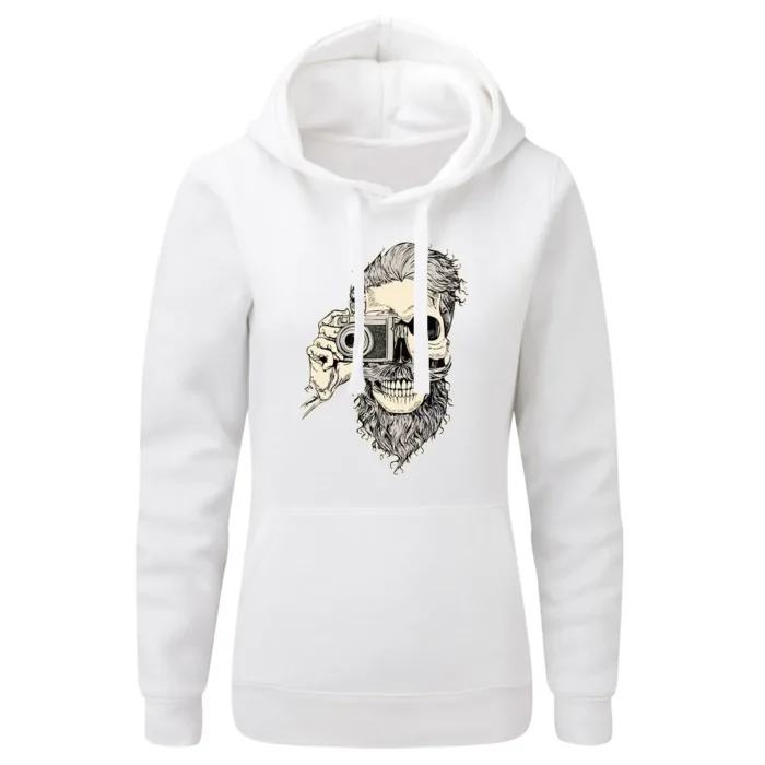 Bluza damska z kapturem BEARDED SKULL 02