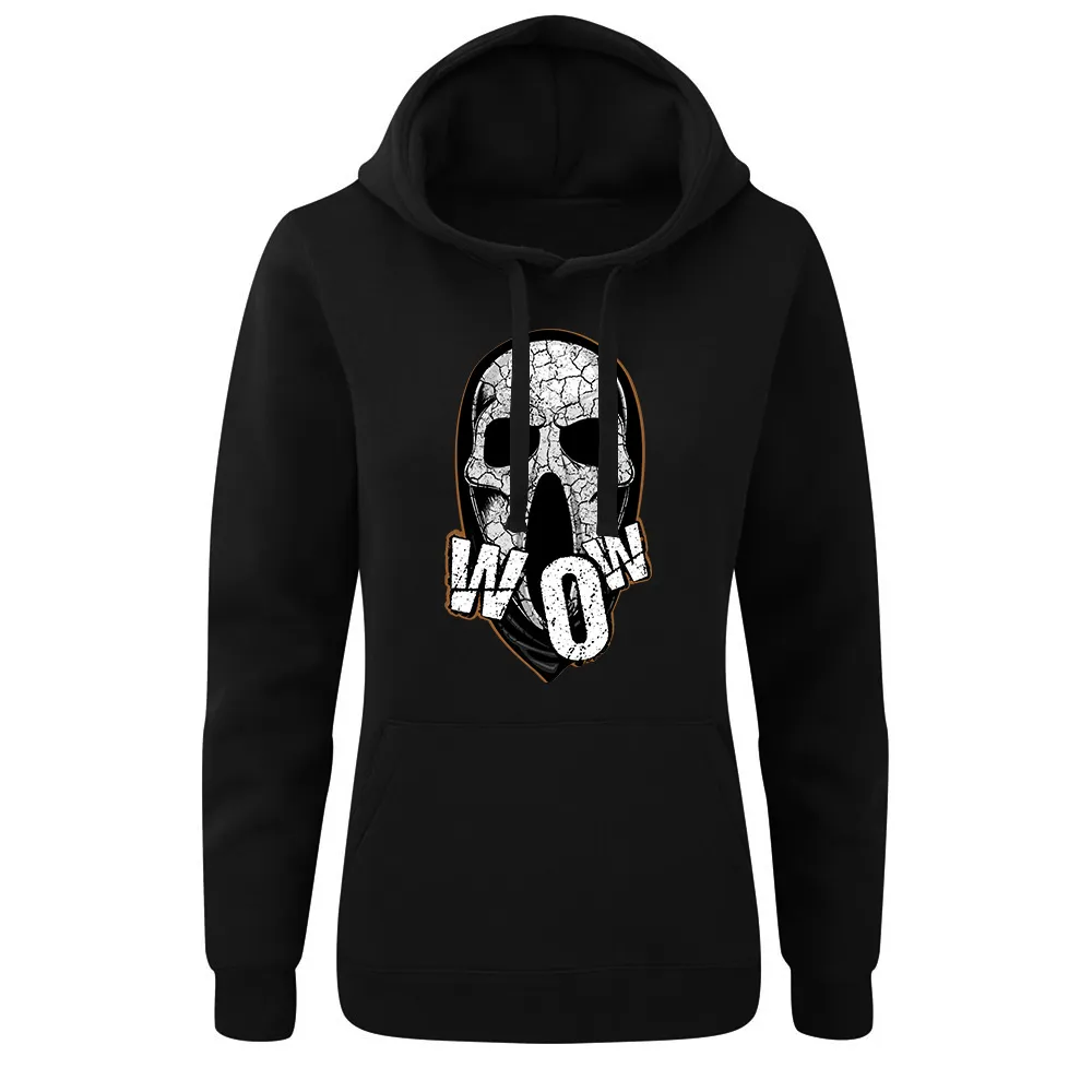 Bluza damska z kapturem WOW SKULL