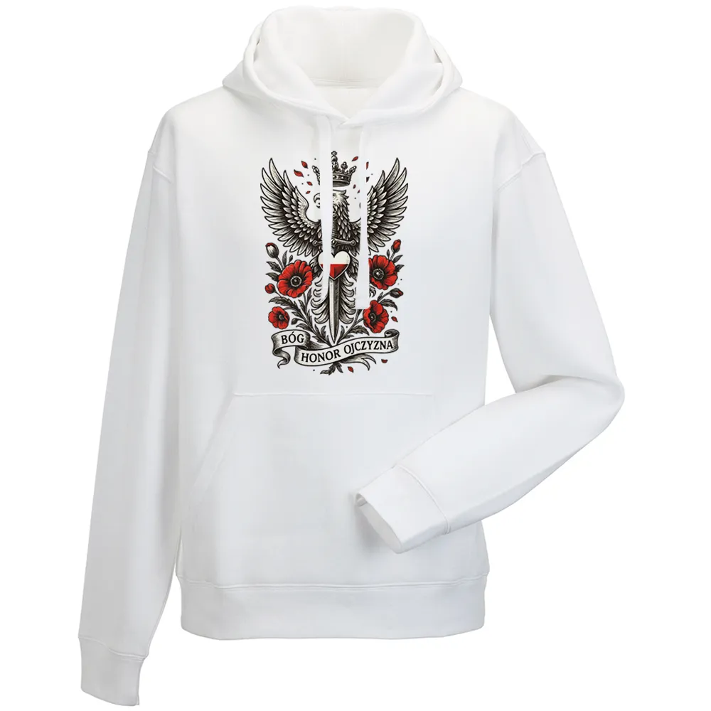 Bluza męska z kapturem BÓG HONOR OJCZYZNA