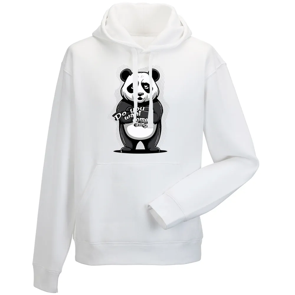 Bluza męska z kapturem PANDA DO YOU WANT SOMETHING