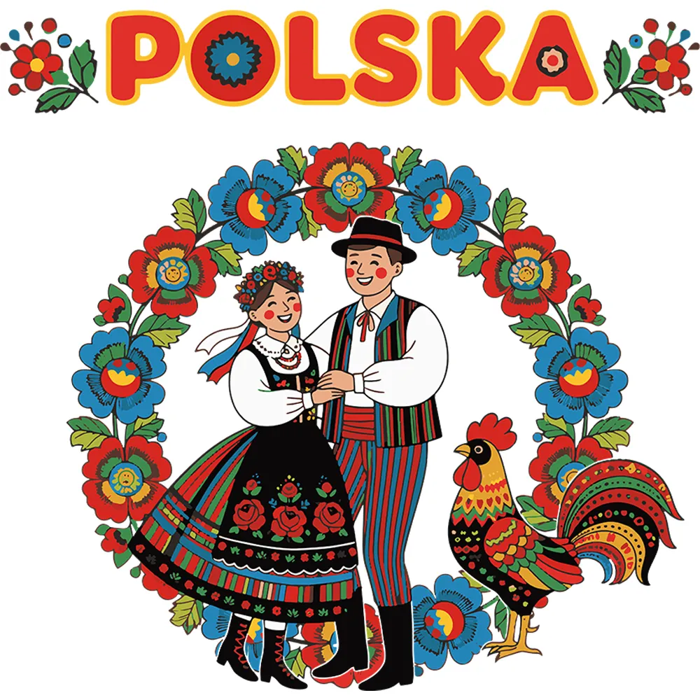 Bluza męska z kapturem FOLK POLSKA