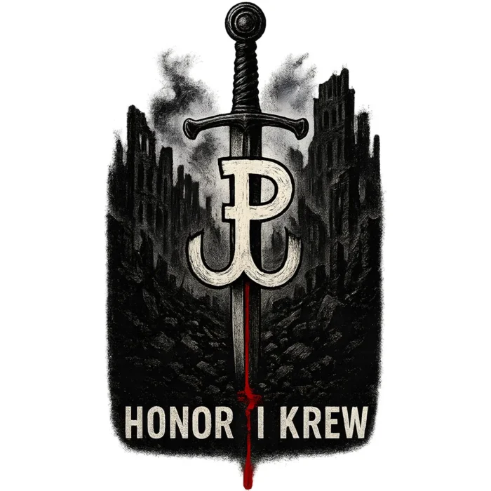 Kubek Honor i krew - kolor biały
