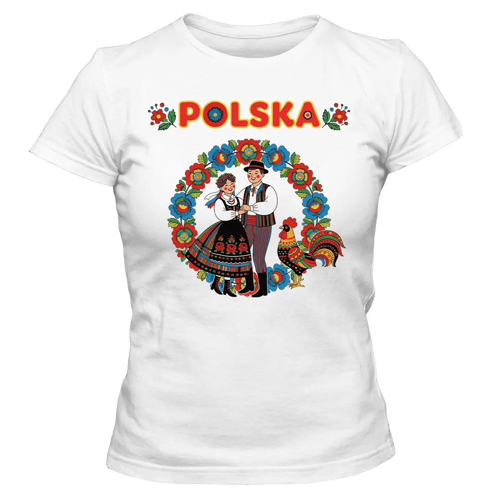 Koszulka damska Folk Polska