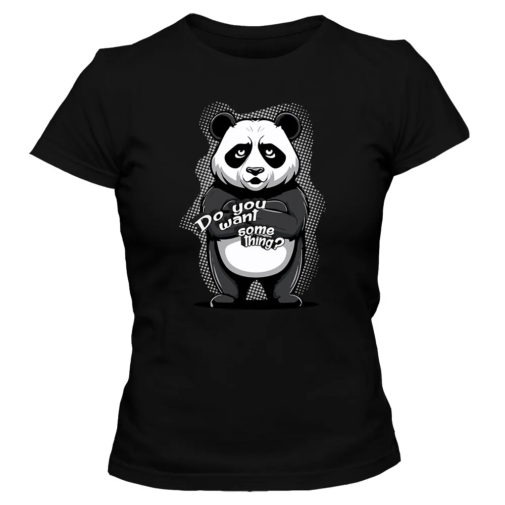 Koszulka damska PANDA DO YOU WANT SOMETHING