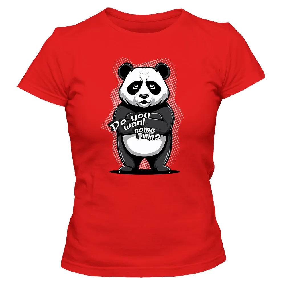 Koszulka damska PANDA DO YOU WANT SOMETHING