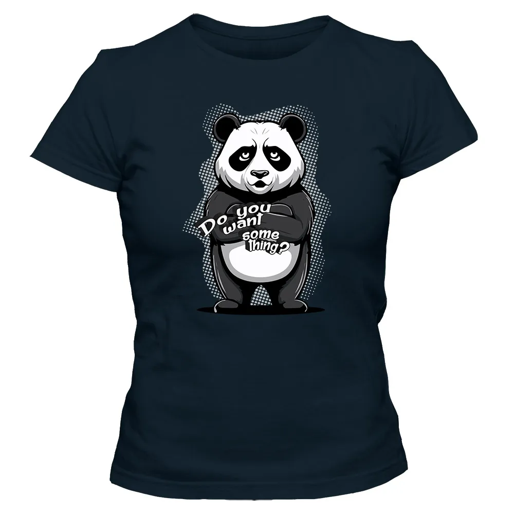 Koszulka damska PANDA DO YOU WANT SOMETHING