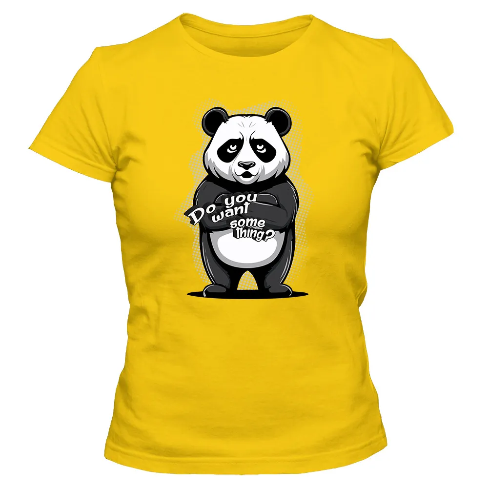 Koszulka damska PANDA DO YOU WANT SOMETHING