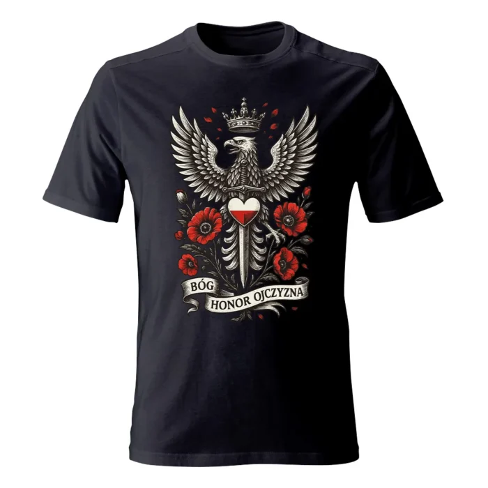 Koszulka męska Bóg honor ojczyzna