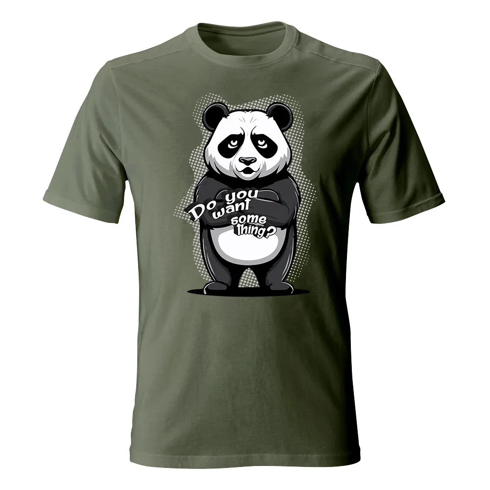 Koszulka męska PANDA DO YOU WANT SOMETHING
