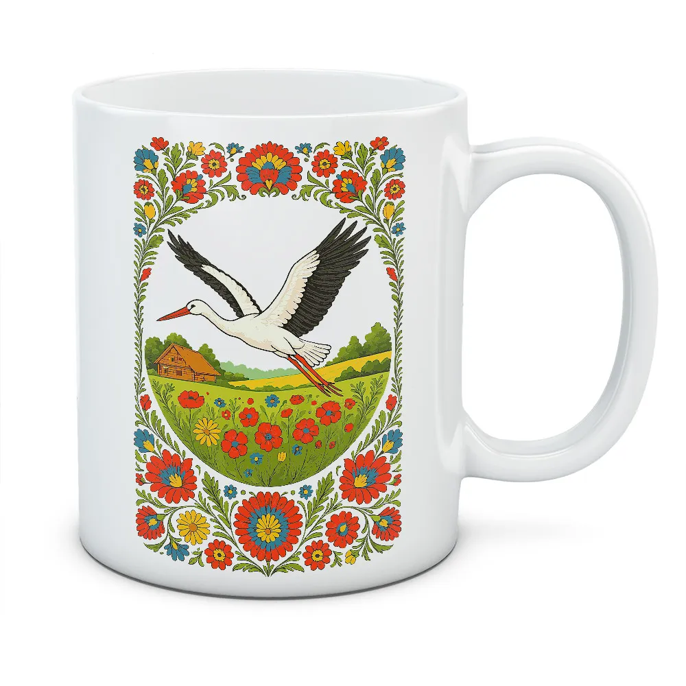 Kubek Bocian - kolor biały