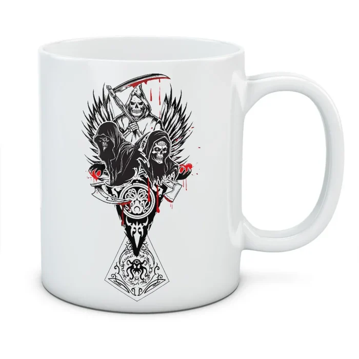Kubek Death - kolor biały