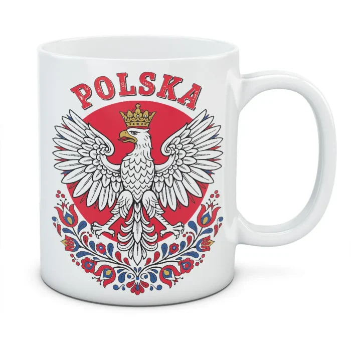 Kubek Orzeł polski - kolor biały