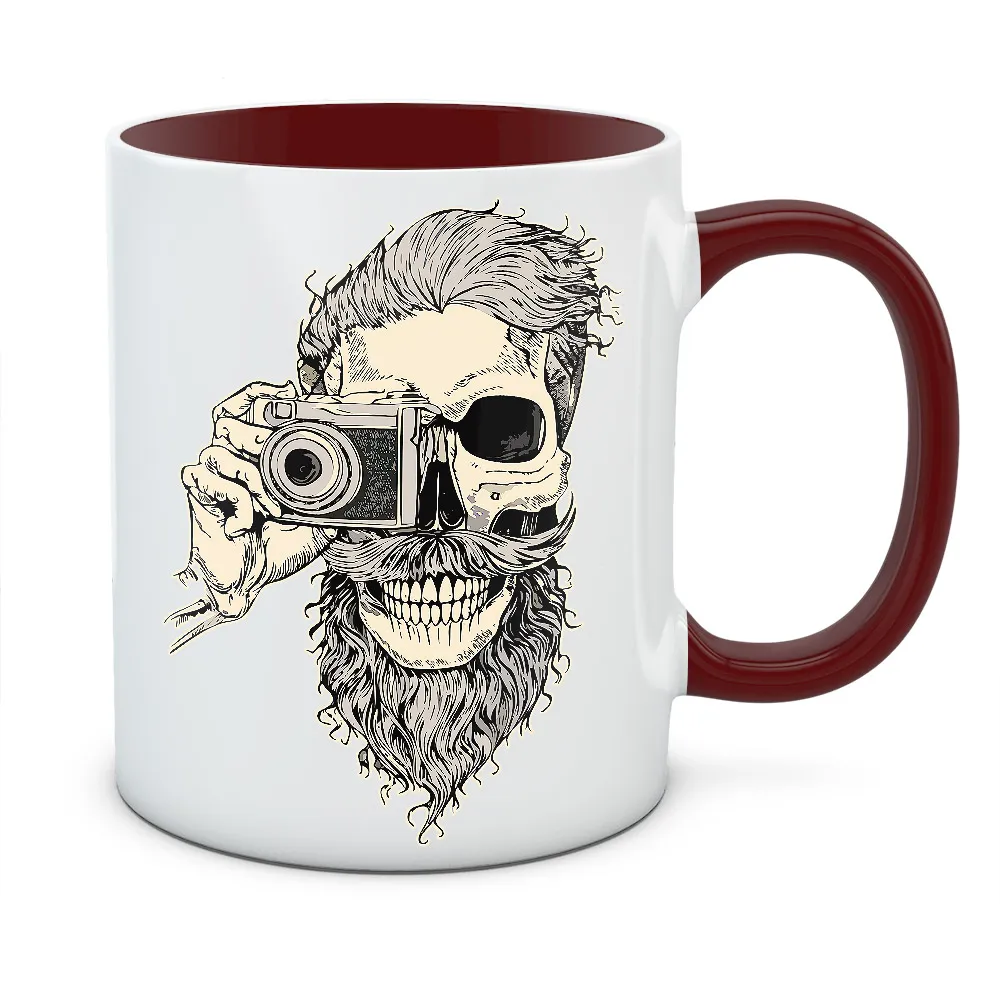 Kubek z nadrukiem BEARDED SKULL 02