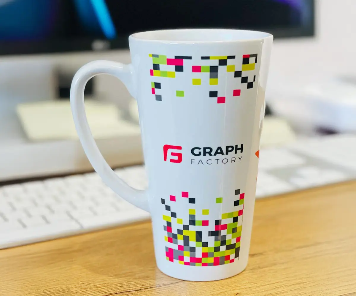 firmowy kubek latte XXL 450 ml z logo