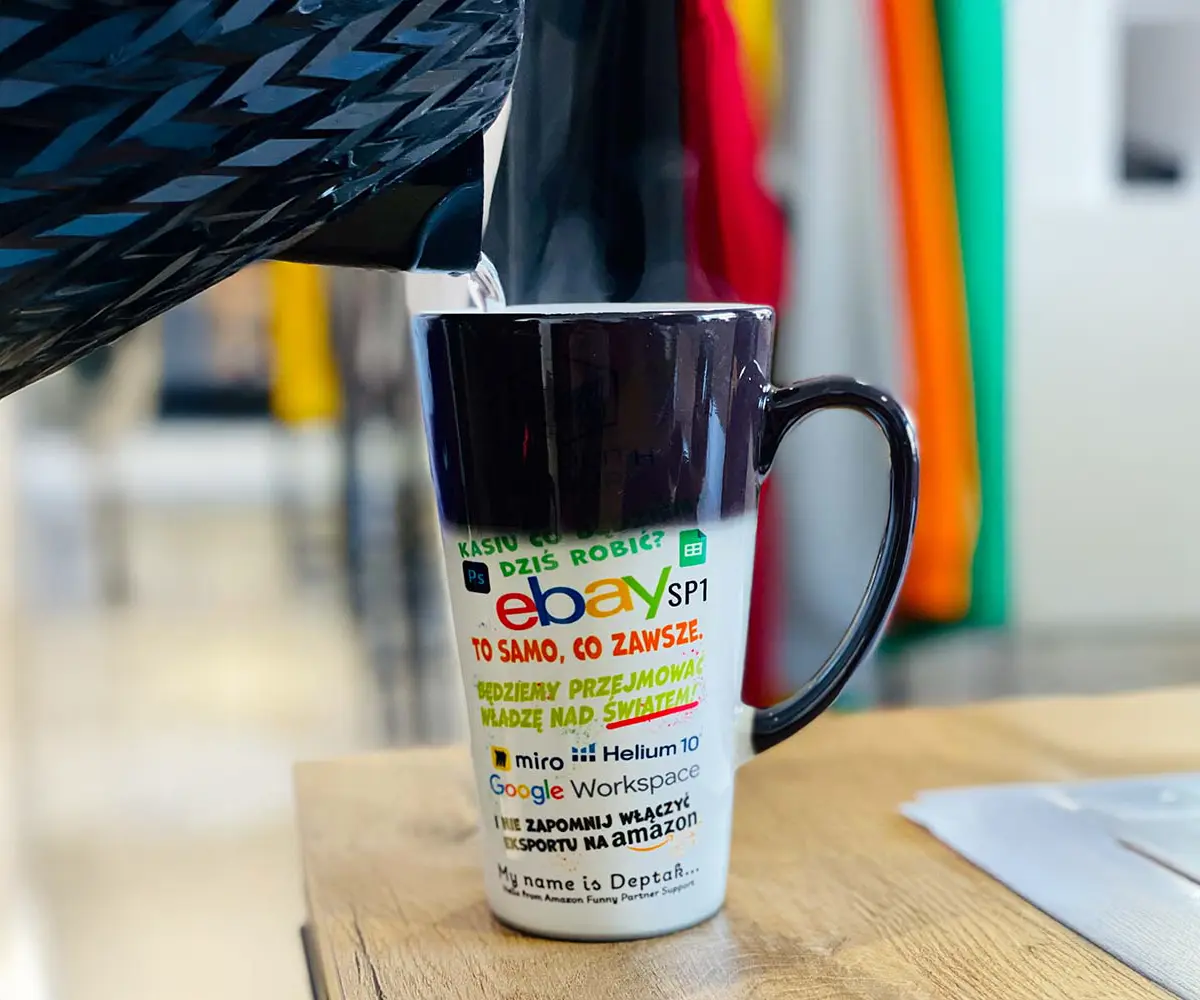firmowy kubek magiczny, wersja latte XXL