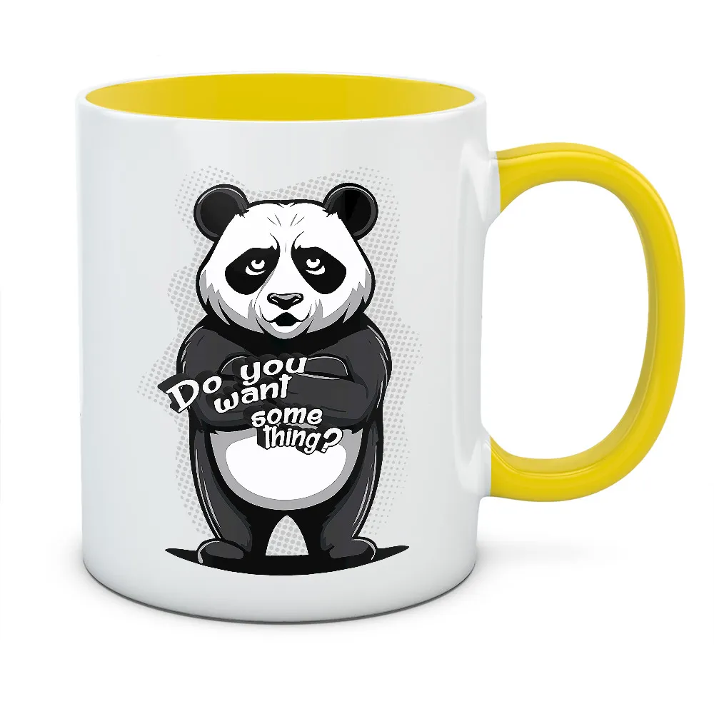 Kubek PANDA DO YOU WANT SOMETHING