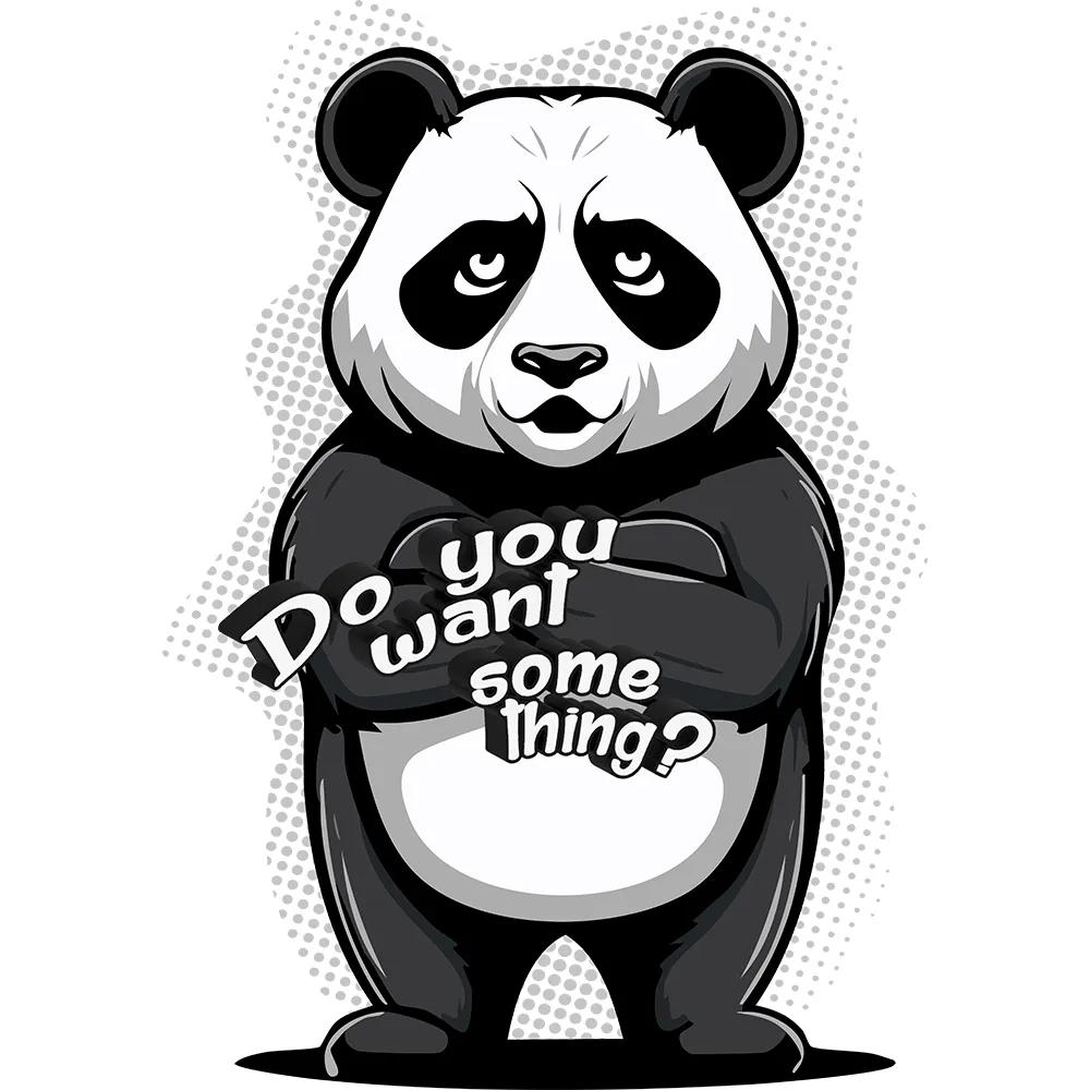Koszulka damska PANDA DO YOU WANT SOMETHING