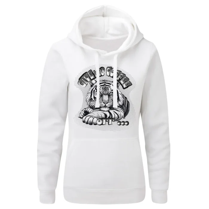 Bluza damska z kapturem Coffee Tiger
