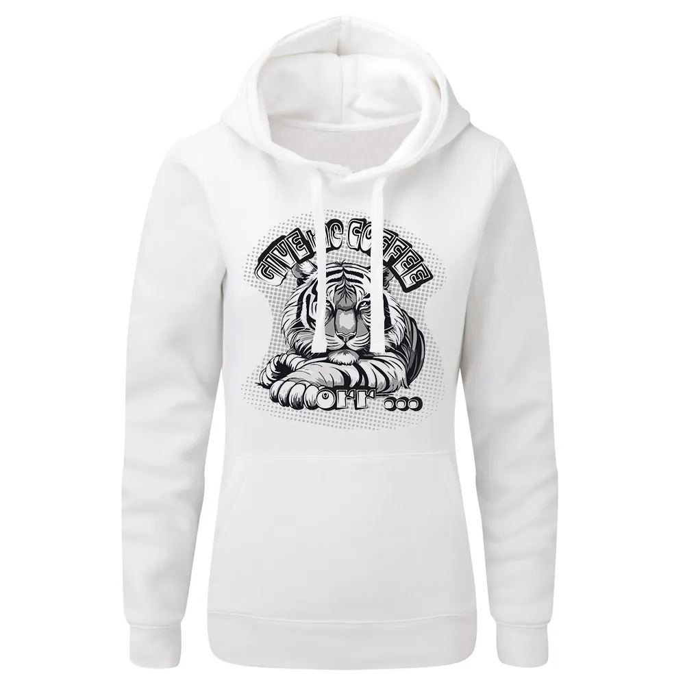 Bluza damska z kapturem Coffee Tiger