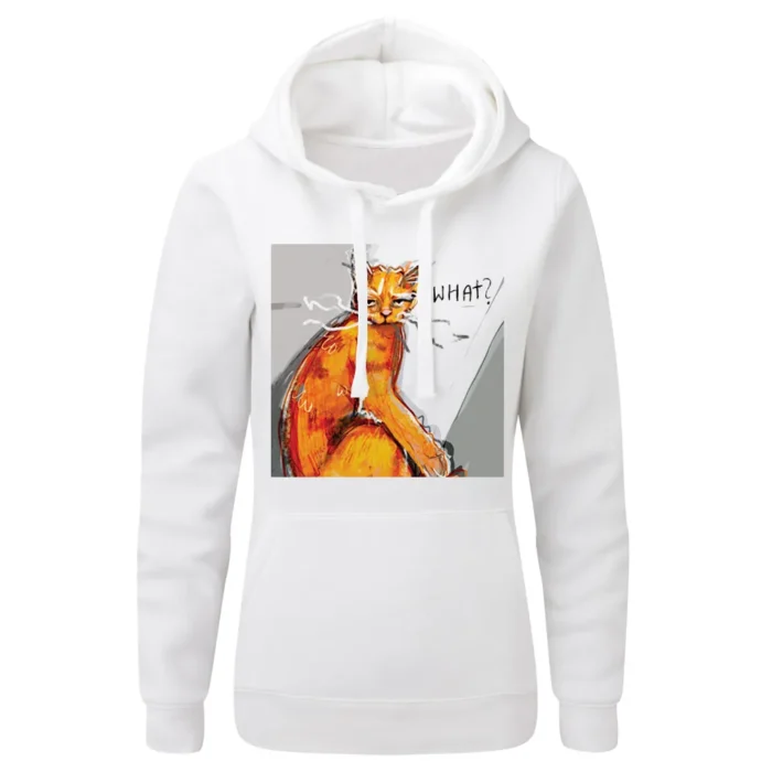 Bluza damska z kapturem Dzień kota what