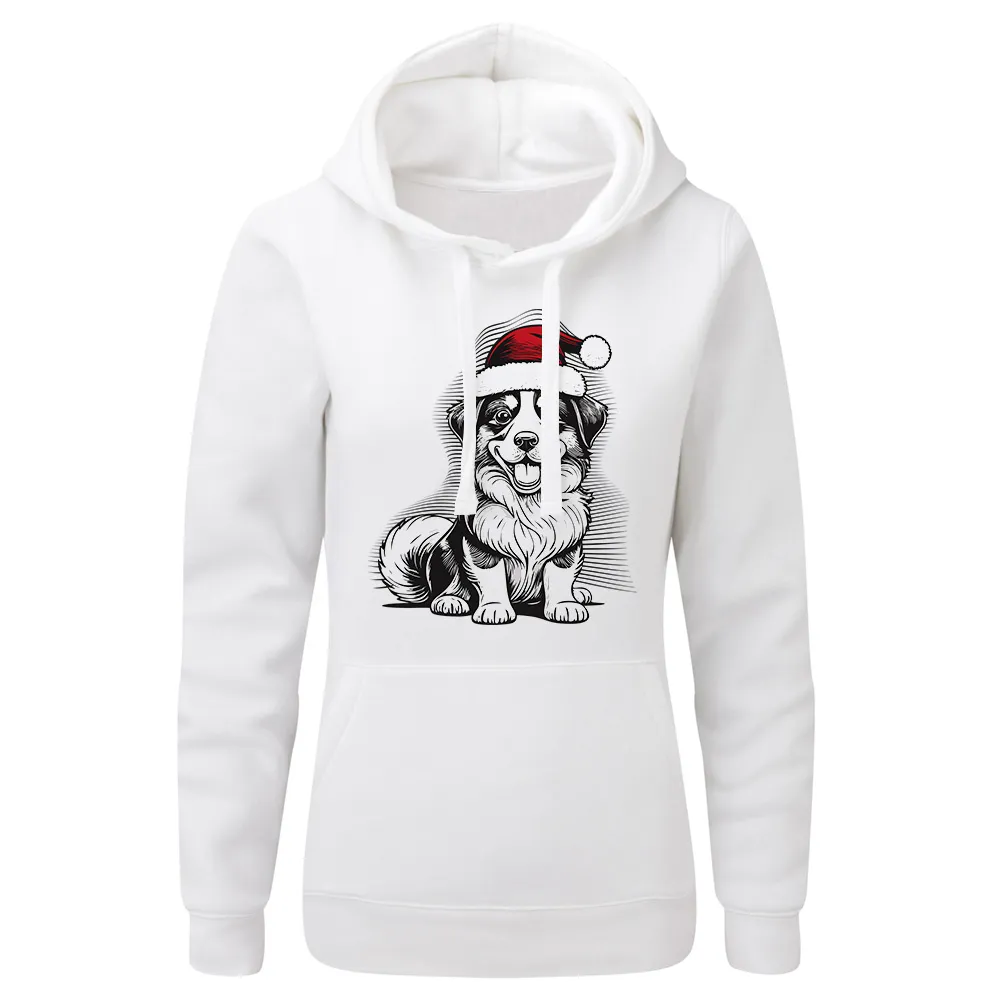 Bluza damska z kapturem Santas Dog
