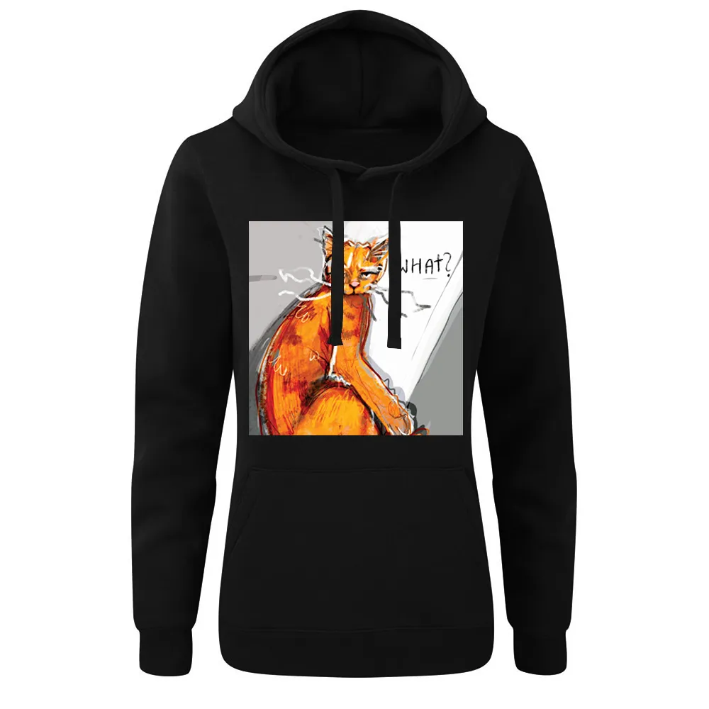 Bluza damska z kapturem DZIEŃ KOTA WHAT