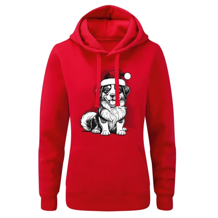 Bluza damska z kapturem SANTAS DOG